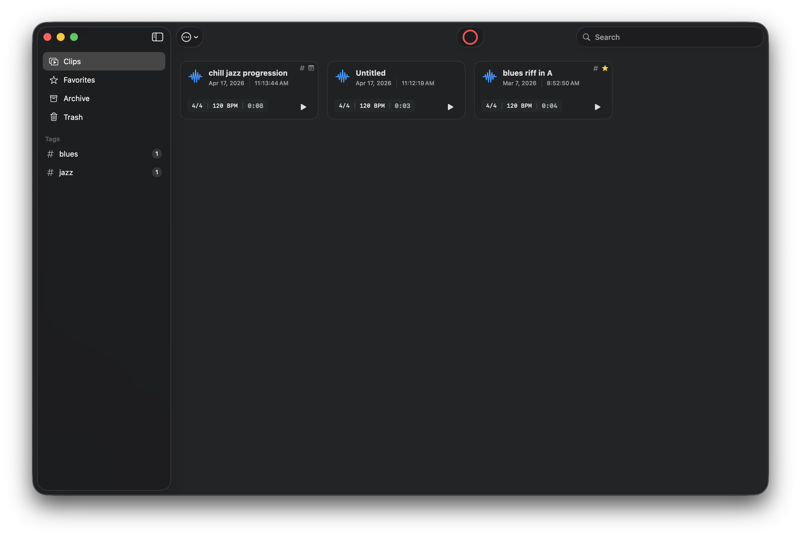 Otone Main Interface